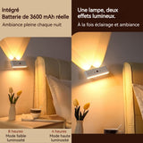 Applique murale LED 2w 3600mah 3 couleur réglable rotation à 360 degrés réglable tactile magnétique lampe murale pour intérieure