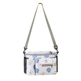 Sac à langer 30x16x19cm sac de rangement extérieur pour poussette pour enfants peut être porté sur une épaule ou à la main blanc