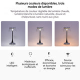 Veilleuse sans fil 2w 1800mah pour bar/chambre/salle à manger rechargeable 3 couleurs réglables tactile réglable lampe de chevet