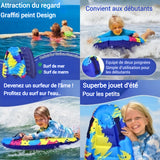 Bodyboard gonflable 52x70x15cm pliable pour adultes et enfant avec poignées épaissi planche de surf planche de natation portable