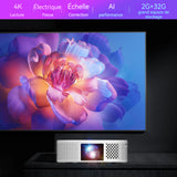 Vidéoprojecteur 1280x720P Bluetooth 5.0 220ANSI machine de projection vidéoprojecteur portable correction automatique du trapéze