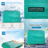 Bache 4 x 5m bâche imperméable indéchirable lavable avec oeillets bâche multi-usages pour exterieur nappe anti-mauvaises herbes