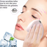 Ice roller visage à glace massage 2 en 1 portable ice roller visage massage visage pour visage et les yeux réduit gonflements