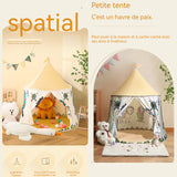 Tipi enfant 116x123cm maison de jeu de conte de fées pour le salon tente pour enfant Rangement et transport pratiques tapis d'éveil