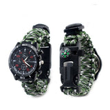 Bracelet de survie Cordon de parachute multifonctionnel Anti-vieillissement  Montre à silex  Adaptées aux sports de plein air
