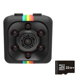 Mini caméra WiFi HD 1080P USB caméra de sécurité intérieure avec carte mémoire 32G et prise de vue nocturne infrarouge capteur