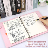 lasseur Budget avec 12 fiches budgétaires 8 poches zippées carnet de notes pour l'organisation du travail et de la maison rose