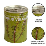 Graines Boîtes de graines de thym Mini plantes en pot créatives peuvent graines 9x6.5 cm Kit de semis de plantes en boîte de bureau
