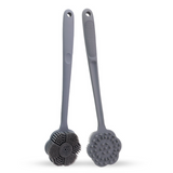 Brosse Dos Douche 377x91x37xmm Nettoyage en profondeur Les deux côtés disponibles et Matériaus sûr Confortable Brosse de Bain