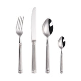 ouverts 4 Pièces pour Ensemble de Ménagère Comprend Couteau Fourchette Cuillère cuillère à café Couverts de Table Acier Inoxydable