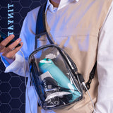 Sac de poitrine en PVC sac à bandoulière étanche transparent technologie de charge USB sac de messager tendance à la mode