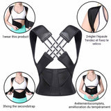 orrecteur de posture 25x30x3cm pour adultes de 170 à 185 cm/130 à 160 kg redresse dos réglable pour homme femme soutien dorsal