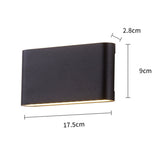 Applique LED d'extérieur étanche pour patio allée ultra-mince chambre à coucher applique murale à double tête luminaire de patio