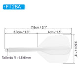 Fléchettes 8 cm Filetage universel 2BA Matière plastique 10pcs Manche flexible Conception durable Vol précis Queue de fléchette