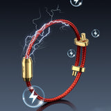 Corde de transfert de perles pour couple Corde tissée à la main Corde rouge ajustable avec aromathérapie Cadeau de Saint-Valentin