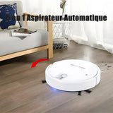 Robot aspirateur 5 en 1 forte puissance d'aspiration 1800Pa poils d'animaux détection obstacles intelligent chargeur domestique