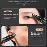 Tondeuse pour poils de nez matériau abs,lame lavable rasoir nasal électrique non invasif rechargeable par usb tondeuse à sourcils