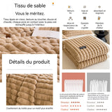 Couverture 200x180cm plaid canape multifonctionnelle en vison doré absorbant l'humidité et respirant doux et agréable pour la peau