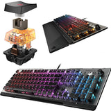 Clavier de jeu QWERT 104 Clavier gamer avec touches lumineuses RVB personnalisables et repose-paume pour PC clavier mécanique