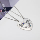 Collier cousu en forme de cœur avec strass, pendentif lettre meilleur ami et meilleur ami, cadeau de vacances, nouvelle collection