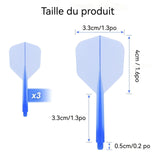 Fléchettes 8 cm Filetage universel 2BA Matière plastique 3 pièces Manche flexible Conception durable Vol précis Queue de fléchette