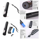 Pointeur laser vert longueur focale réglable 8000 m portée 4000 mah 301 points uniques vert laser pointeur avec18650 batterie