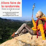 Bâtons de randonnée 1 paire de baton de marche extensibles en carbone ultra-léger antidérapant pour aux voyages et aux randonnées