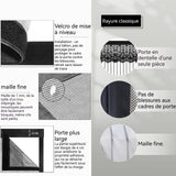 Rideau de porte 80x200cm rideau de porte anti-moustique rideau de séparation rapide fermable moustiquaires fines pour fenêtres