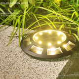 4pcs Outdoor Solar Lights 8 Lights LED Plug-in Lights Energy Saving Lamps Buried Ground Lawn Spotlight Waterproof Solar Lights