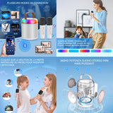 Machine de karaoké 1200mah type-c supporte TF et FM bluetooth 5,3 micro karaoke enfant avec 2 microphones et divers effets sonores