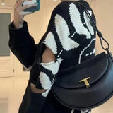 Mode pratique sac à bandoulière sous les bras sac de messager dames demi-lune sac en cuir véritable T boucle demi-sac rond
