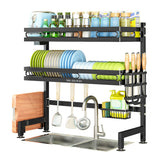 Etagère d'évier Rack à bols Rack à égouttoir Rack à vaisselle au-dessus du robinet Rack à vaisselle d'évier Rack de rangement