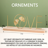 Ornements 35x12,5x7,2cm light luxury gold ginkgo biloba alphabet ornament home living room decoration petits objets decoratifs