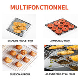 4 pcs Grille de refroidissement 38x38cm Gril d'extérieur carré Grilles de barbecue Grille cuisson Grilles barbecue Grille carrée