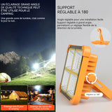 Projecteur led IP66 3000W super brillant projecteur solaire avec 4 modes d'éclairage et solaire USB deux méthodes d'alimentation