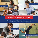 Protège-poignet enroulement noir léger et confortable réglable longue durée support antidérapant matériaux de haute qualité sport