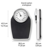 Balance mécanique 42 cm Matériau en caoutchouc antidérapant Capacité maximale de charge 150 kg Stable et durable Cadran extra large