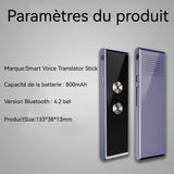 Traducteur vocal instantane 400mah traducteur électronique multilingue langues étrangères bluetooth appareil de traduction vocale