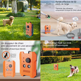Dispositif anti aboiement 3 vitesses 10 mètres portée efficace de dog barking control device bouchon anti-aboiement à ultrasons
