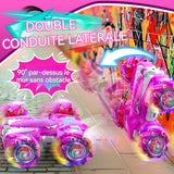 Voiture télécommandée 2,4G equipé d'effet lumineux avec spray seau basculant utilisation recto verso applicable plusieurs terrain