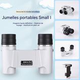 Mini jumelles pliable 300x25 8x mise au point automatique pour adultes enfants télescope portable jumelle jumelles compactes