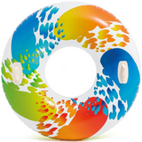 Anneau de natation 122x122cm anneaux flottants de couleur avec poignée pour adultes et enfants bouée gonflable pour fêtes de piscine