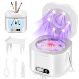 Nettoyeur Ultrasons 340ml 49 kHz 223×127×82mm Nettoyeur à ultrasons 24W avec 4 réglages de temps pour bijoux de prothèses dentaires