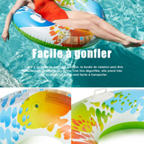 Anneau de natation 122x122cm anneaux flottants de couleur avec poignée pour adultes et enfants bouée gonflable pour fêtes de piscine