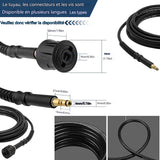 Tuyau de nettoyage 15 m tuyau haute pression pour nettoyeur haute pression compatible avec les rondelles Karcher K2 K3 K4 K5 K6 K7