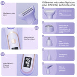 Épilateur ensemble électrique étanche sans fil multifonctionnel 5 en 1 avec 5 accessoires rotation à 180 degrés pour wet et dry