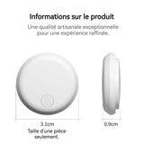 Mini localisateur 3,1x3,1x0,9cm 65db contrôle des applications pour Android et IOS avec étui protection traqueur en temps réel