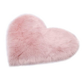 Tapis en forme de coeur rose Ultra Soft Fluffy Tapis Mignon tapis à poils longs Convient Chambre Coucher Salon Décoration