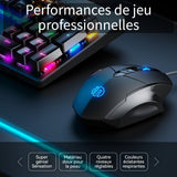 Souris filaire 120x78 x38mm longueur de câble 150cm compatible avec Windows XP et macOS plug-and-play lumières colorées noir