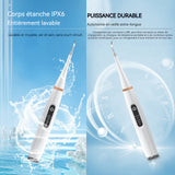 Brosse à dents électrique 200mah IPX6 5 modes jet dentaire hydropulseur portable avec 2 têtes de brosse,nettoyage,miroir buccal